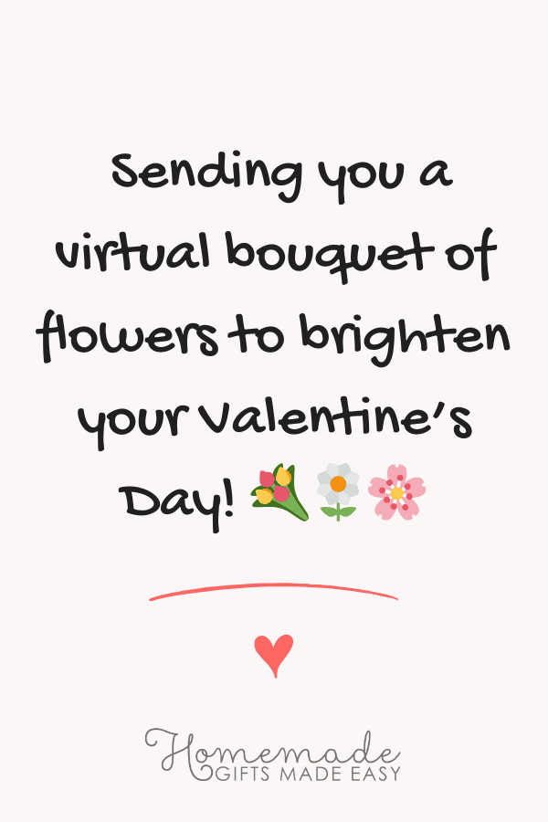 valentines day messages for friends sending you a virtual bouquet of flowers