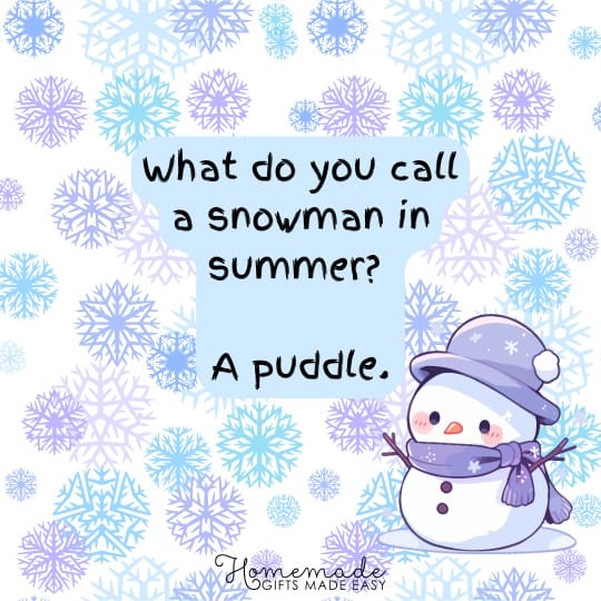 winter jokes for kids a puddle