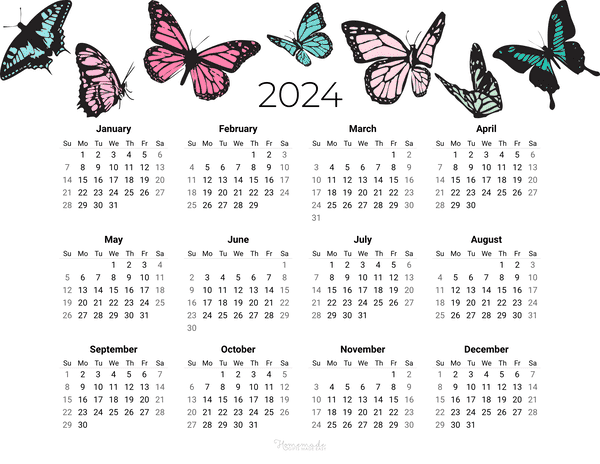 Year Calendar Butterfly 2024 600x464 